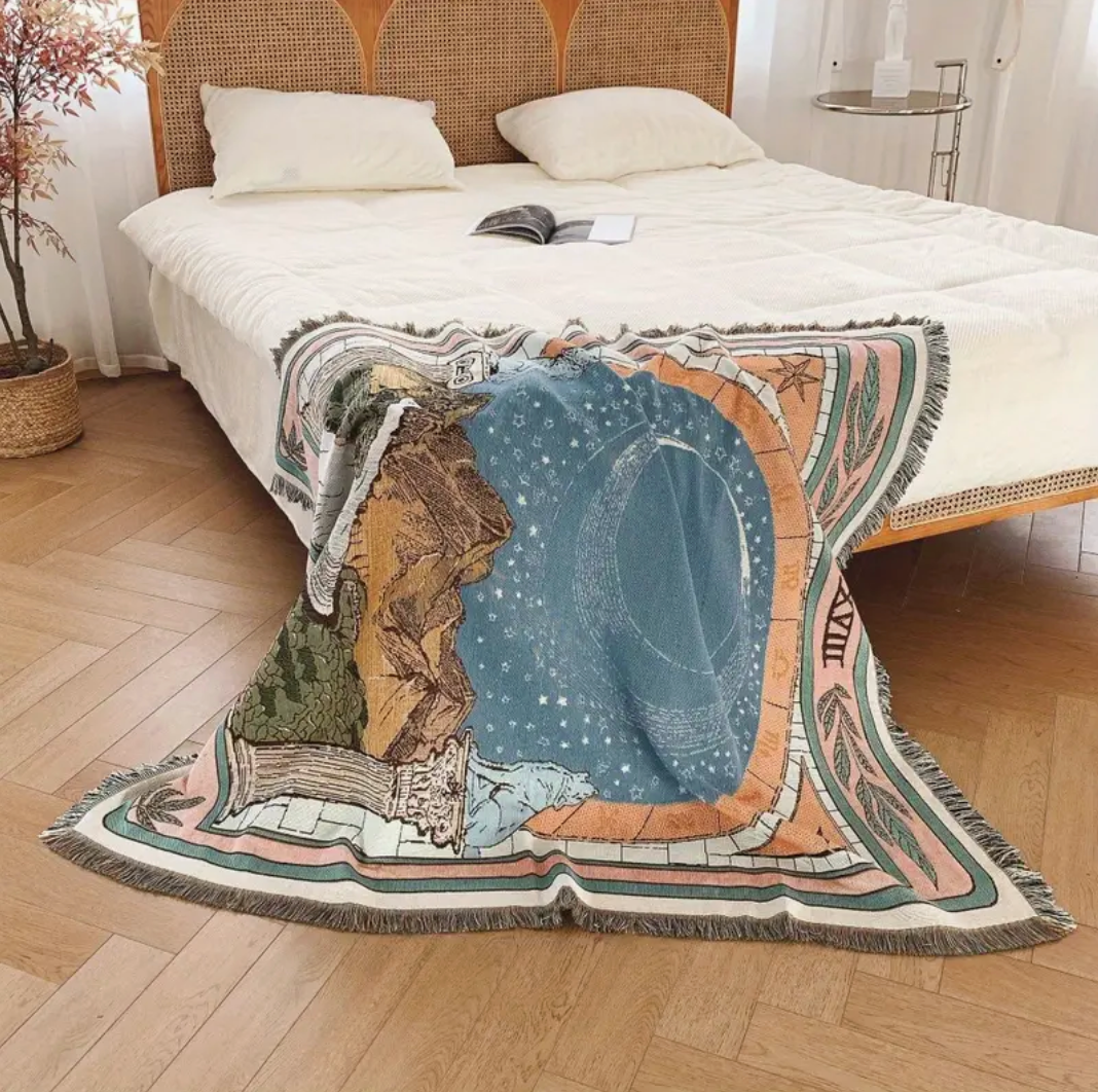 Multifunctional Blanket - Bohemian Knitted Moon